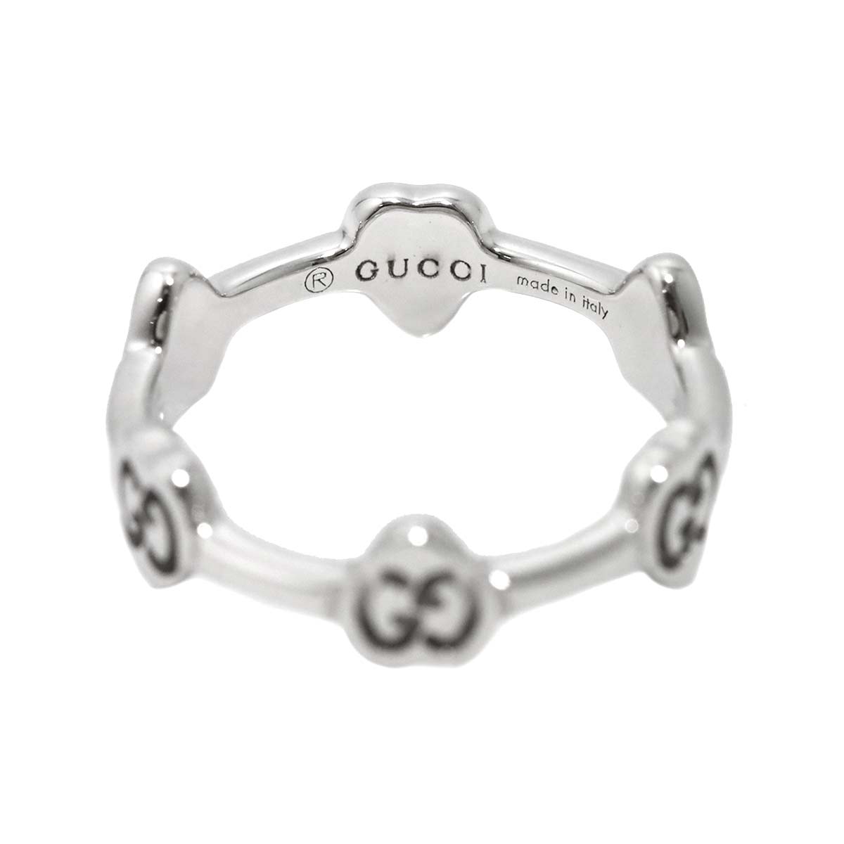 Icon Heart Ring 18K WG White Gold 750 Size8 4.5(US)