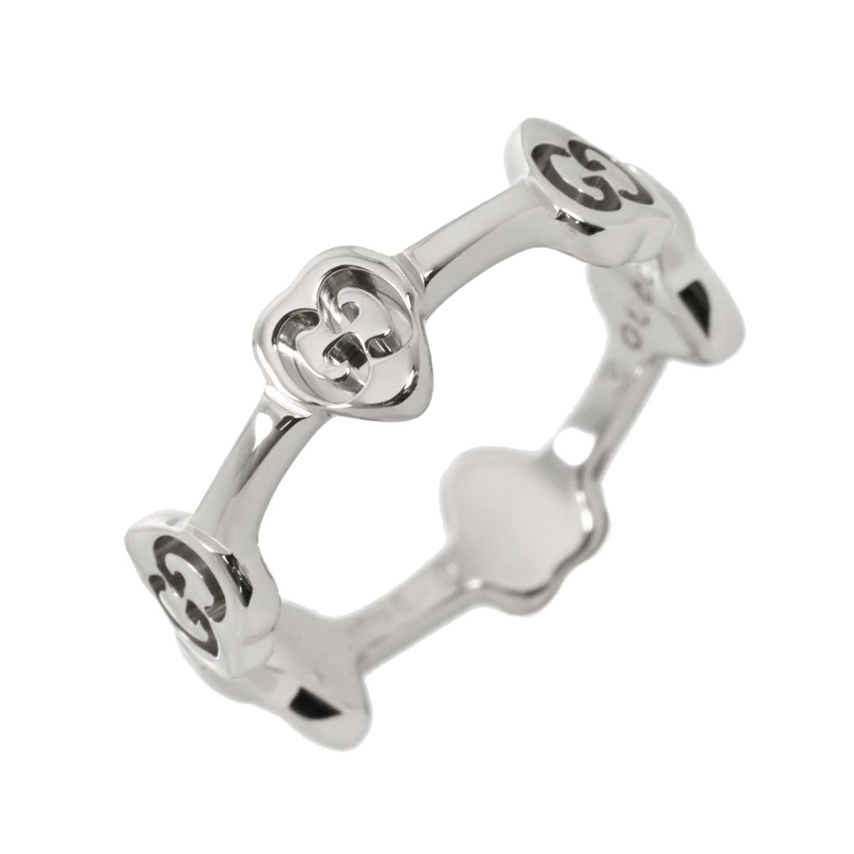 Icon Heart Ring 18K WG White Gold 750 Size8 4.5(US)