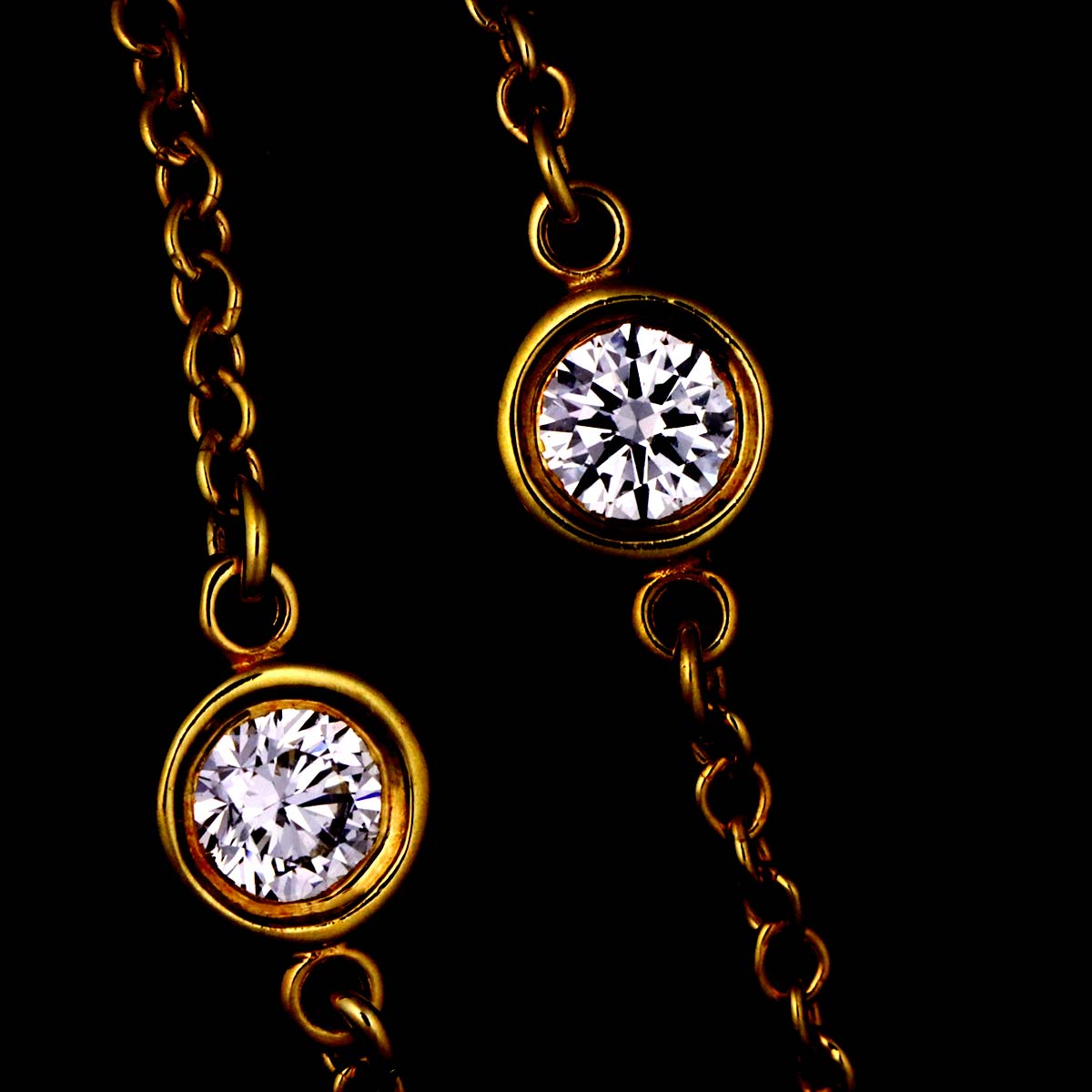 By The Yard Diamond 5P Bracelet 18K Yellow Gold 750