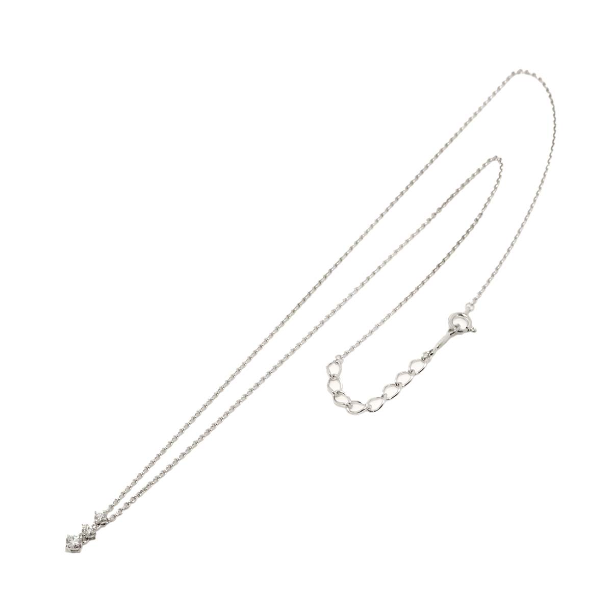 Diamond 0.18ct Necklace 18K White Gold 750