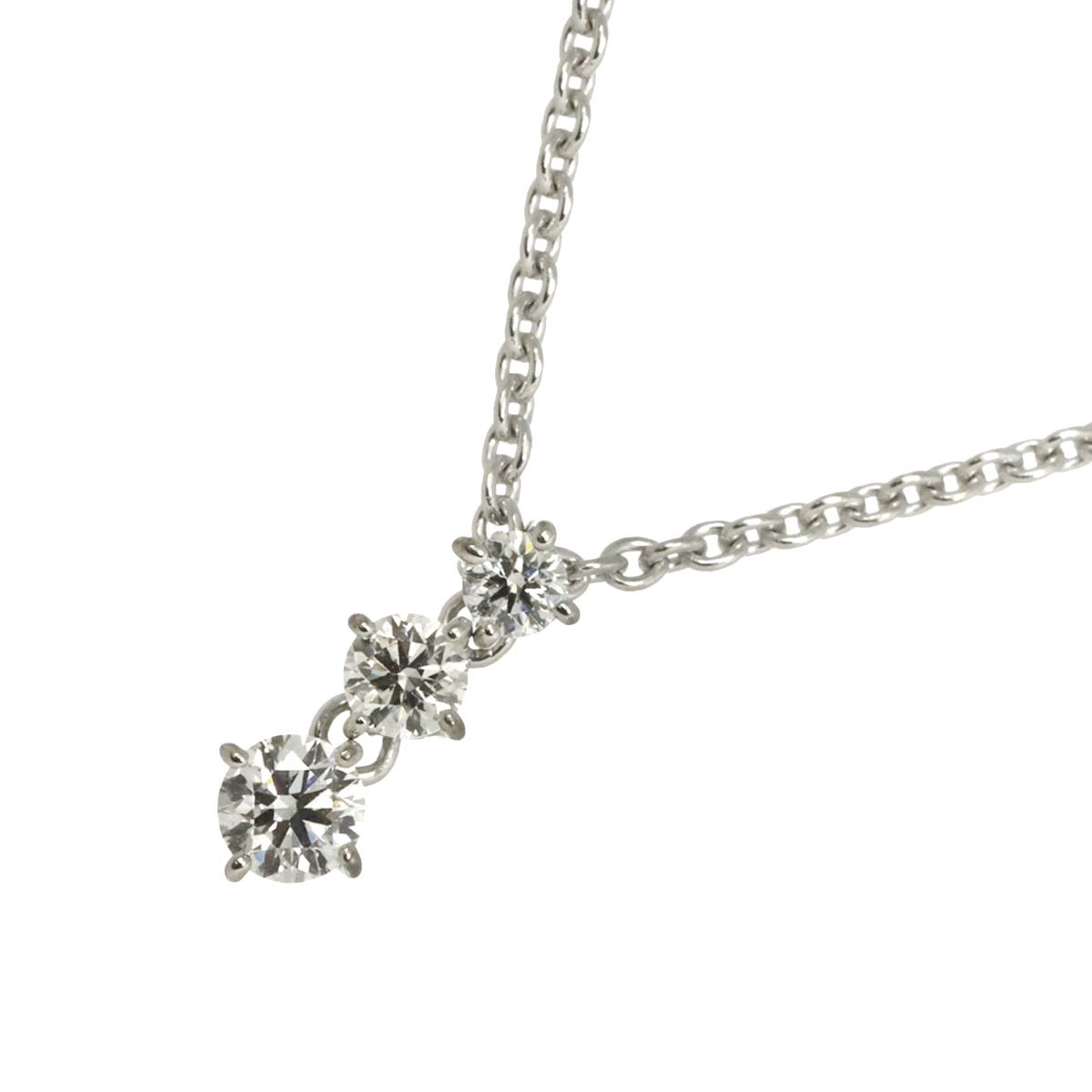 Diamond 0.18ct Necklace 18K White Gold 750