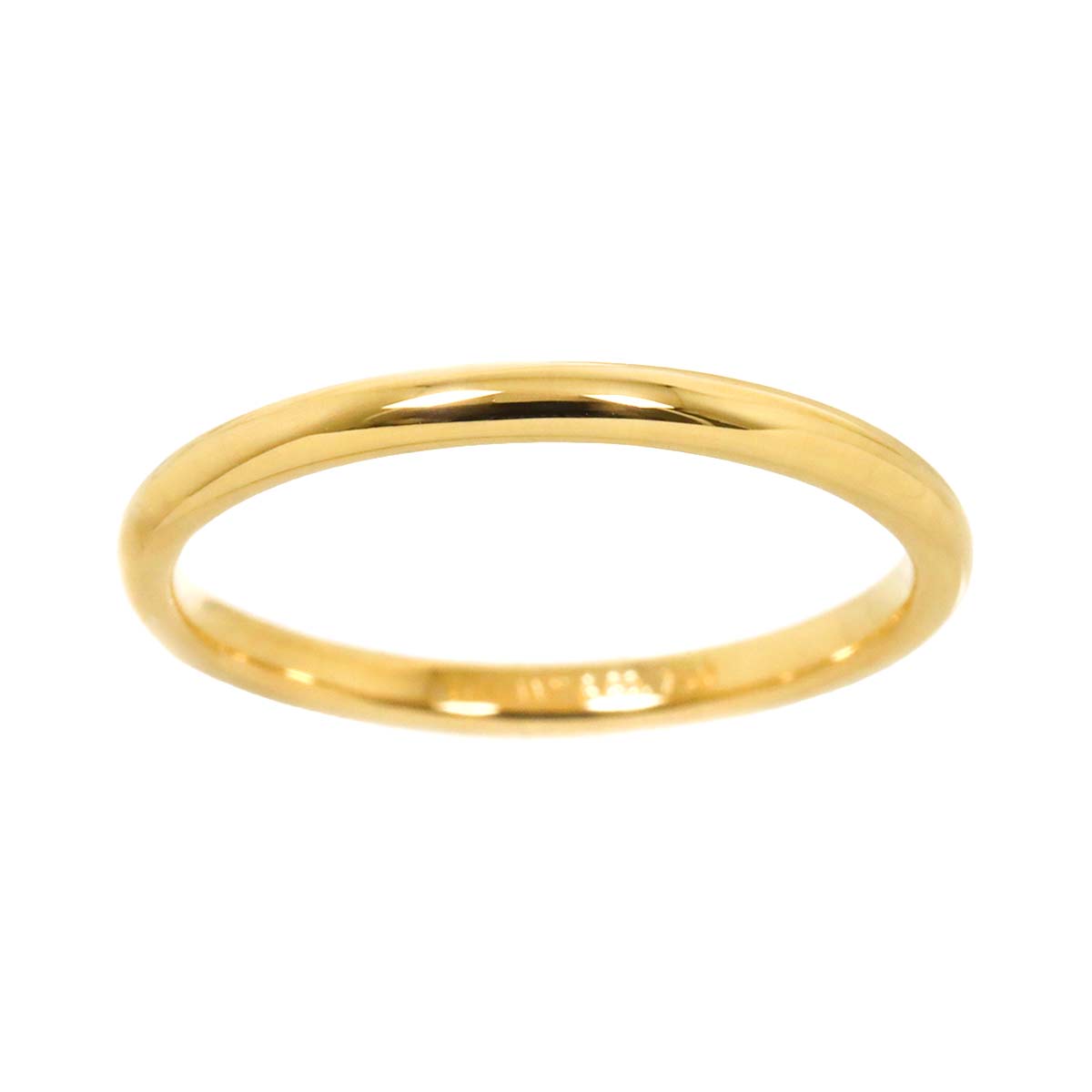 Classic Band Ring 18K Yellow Gold 750 Size7.5-7.75(US)