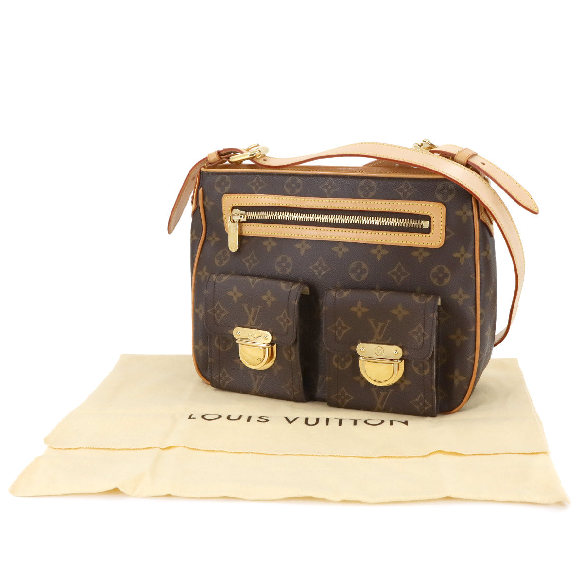 Monogram Hudson GM Shoulder Bag Brown M40045 Purse