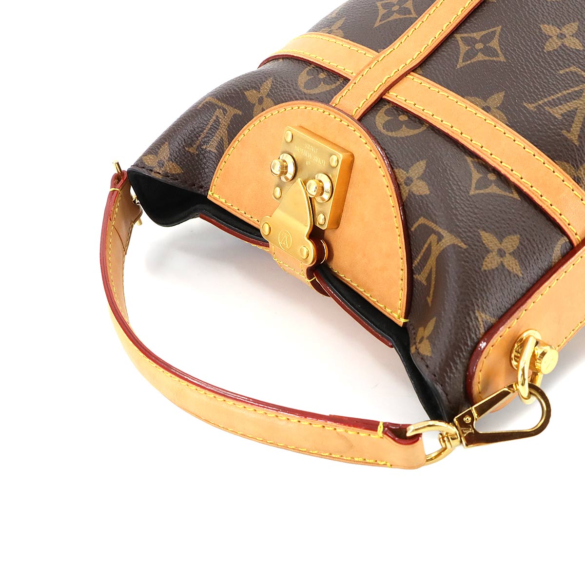 Monogram Duffle Bag Hand Shoulder Bag Brown M43587
