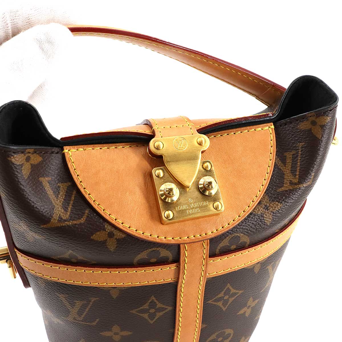 Monogram Duffle Bag Hand Shoulder Bag Brown M43587