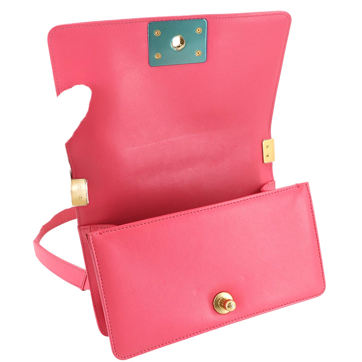 BOY CHANEL Small Chain Shoulder Bag Leather Pink A67085 Purse