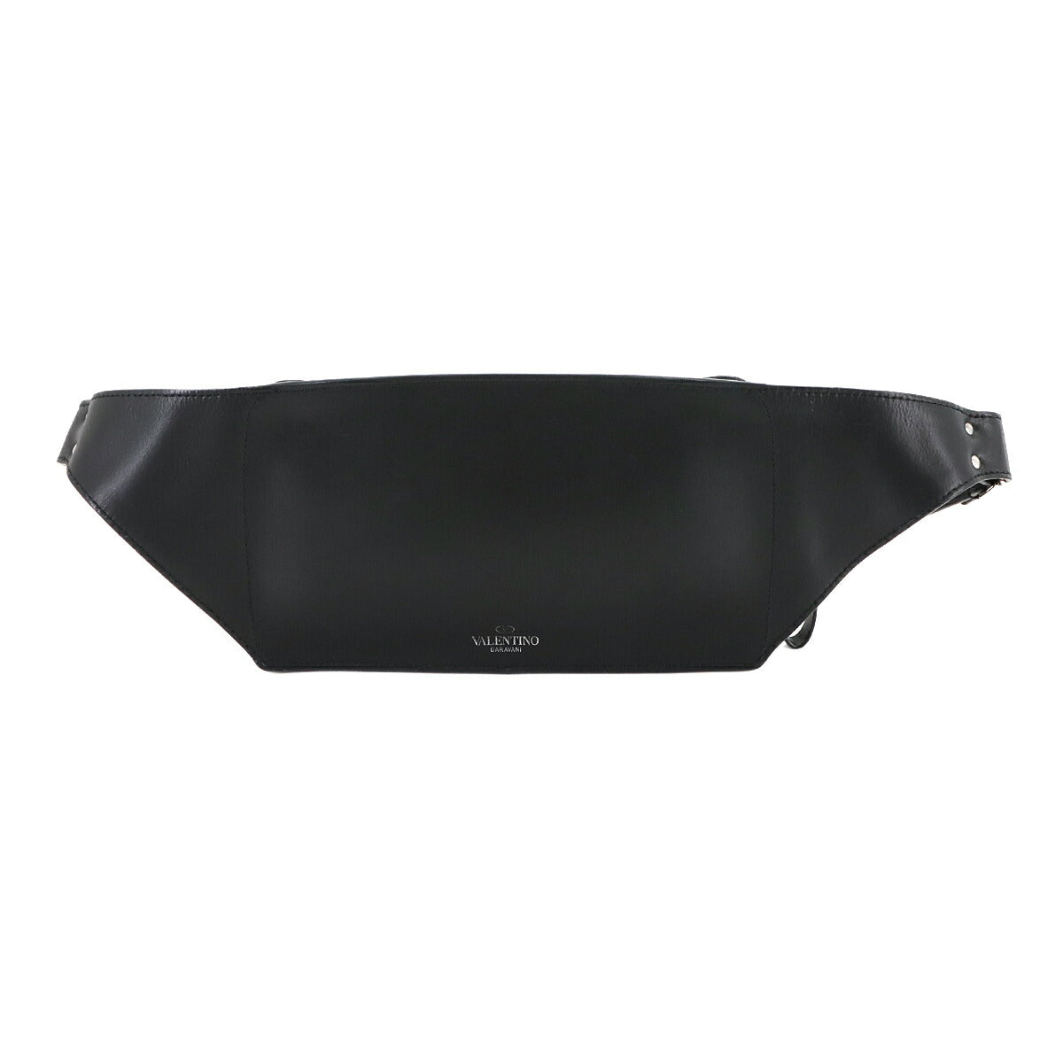 VLTN Belt Bag Body Waist Bag Leather Black White