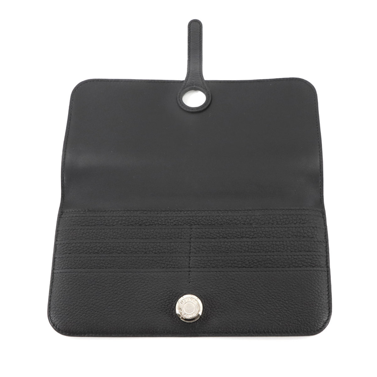 Dogon Long Wallet Togo Black Purse