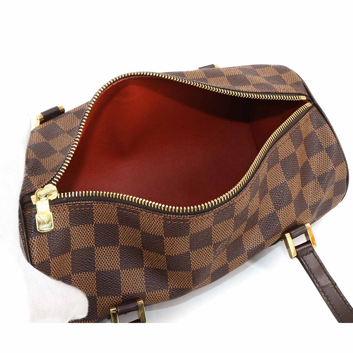 Damier Papillon PM Hand Bag Ebene N51304 Brown Purse