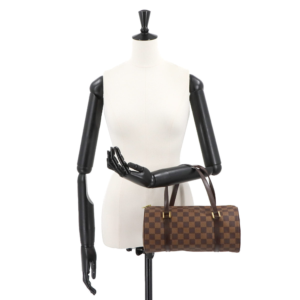 Damier Papillon PM Hand Bag Ebene N51304 Brown Purse