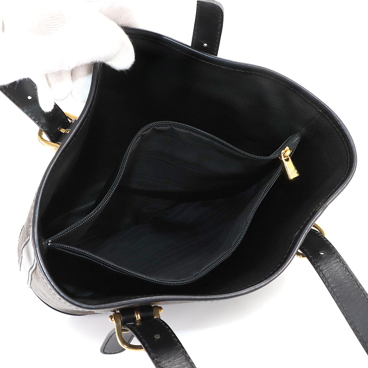 Macadam Tote Bag PVC Leather Black Brown Vintage Purse