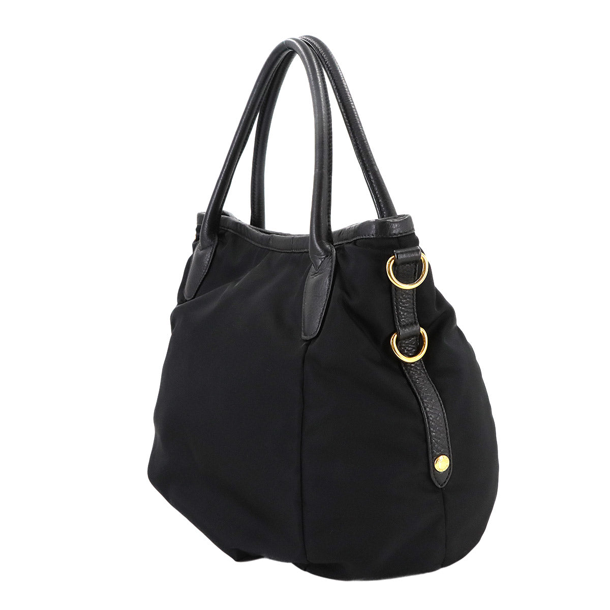 2way Hand Shoulder Bag Nylon Leather Nero Black BR4420 Purse