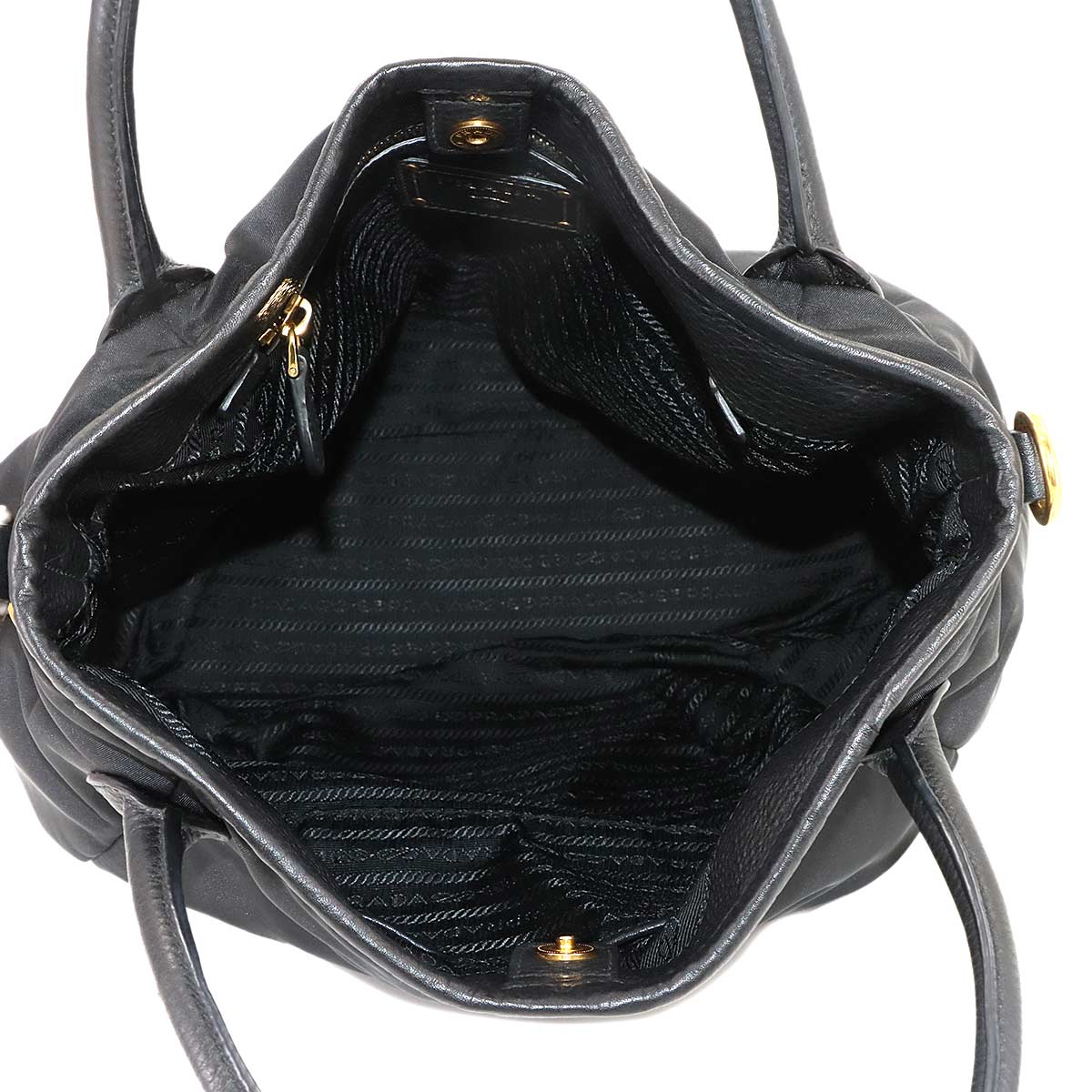 2way Hand Shoulder Bag Nylon Leather Nero Black BR4420 Purse
