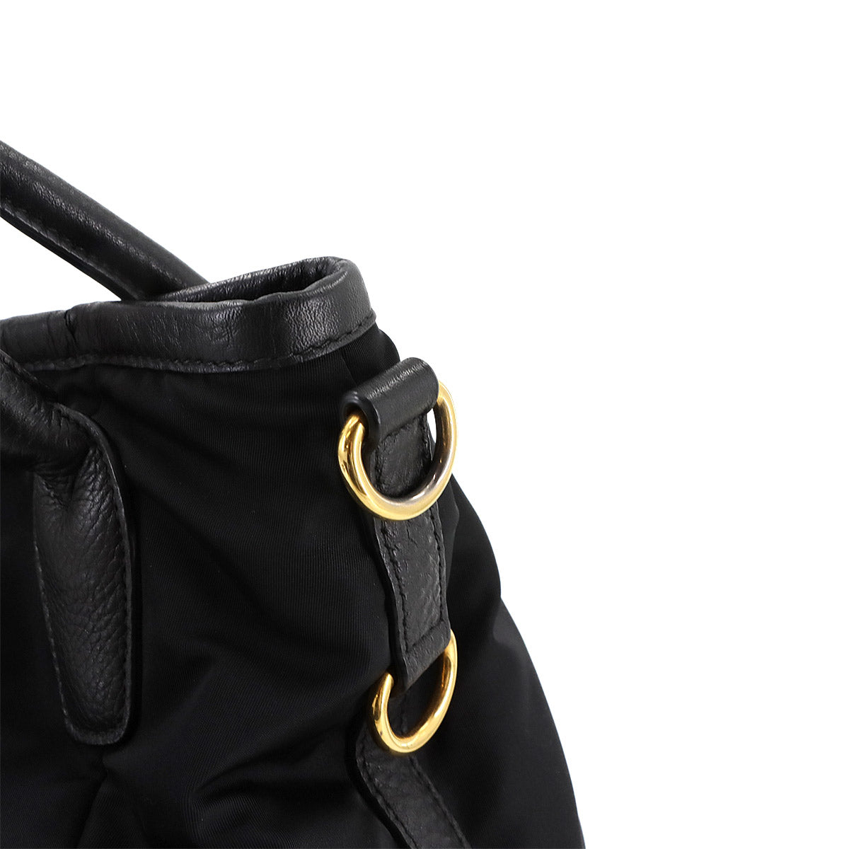 2way Hand Shoulder Bag Nylon Leather Nero Black BR4420 Purse