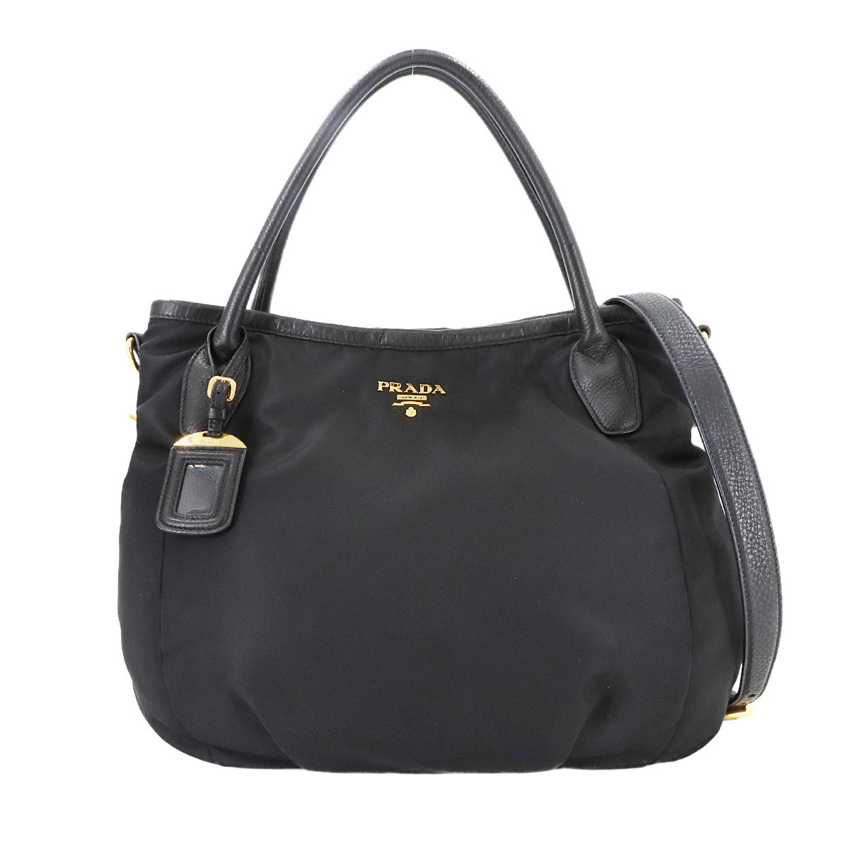 2way Hand Shoulder Bag Nylon Leather Nero Black BR4420 Purse