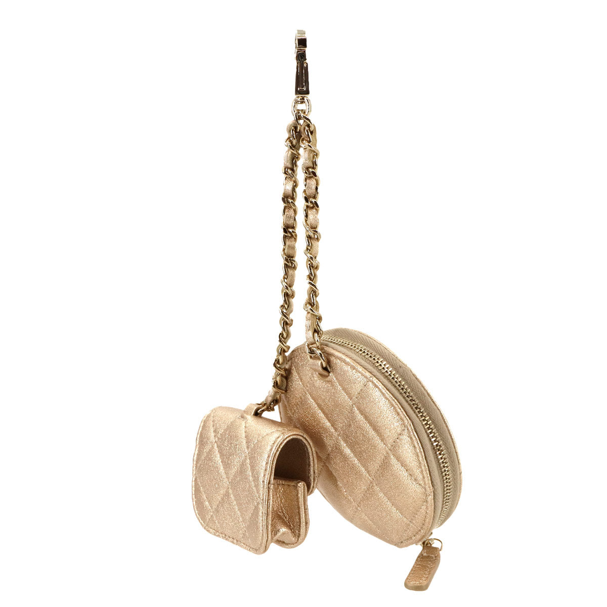 Matelasse Coin Purse AirPods Pro Case Leather Gold