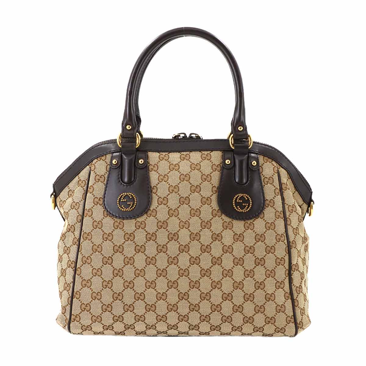 GG Canvas Scarlett 2way Tote Shoulder Bag Leather Beige 282299