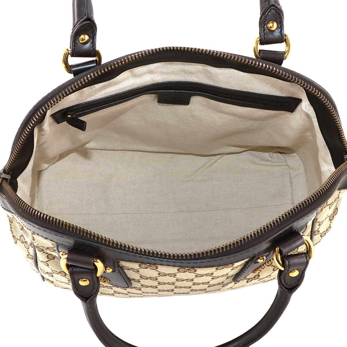 GG Canvas Scarlett 2way Tote Shoulder Bag Leather Beige 282299