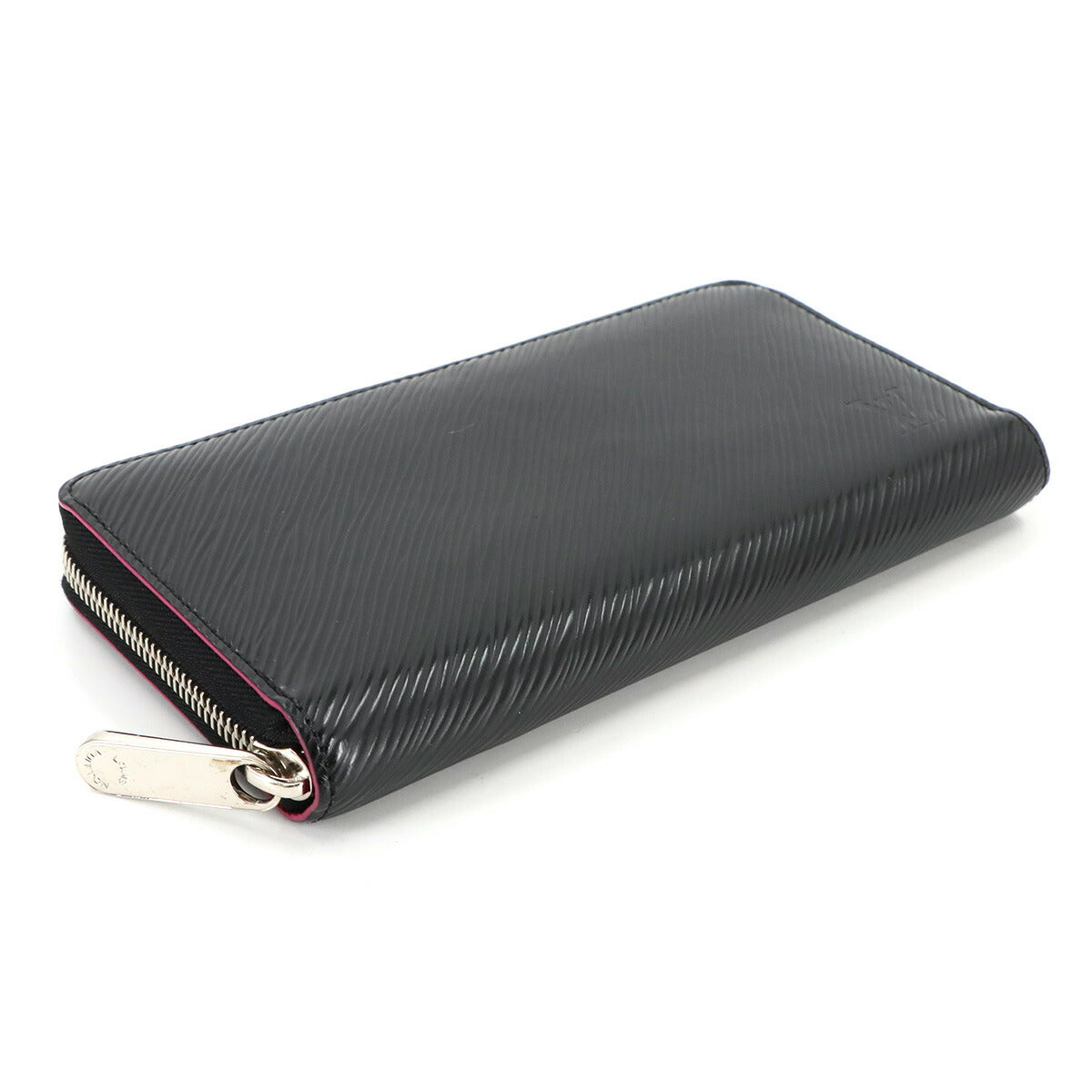 Epi Zippy Wallet Leather Noir Hot Pink M64838 Purse