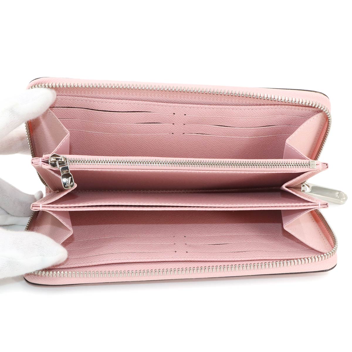 LV Stories Epi Zippy Wallet Leather Rose Ballerine M63377