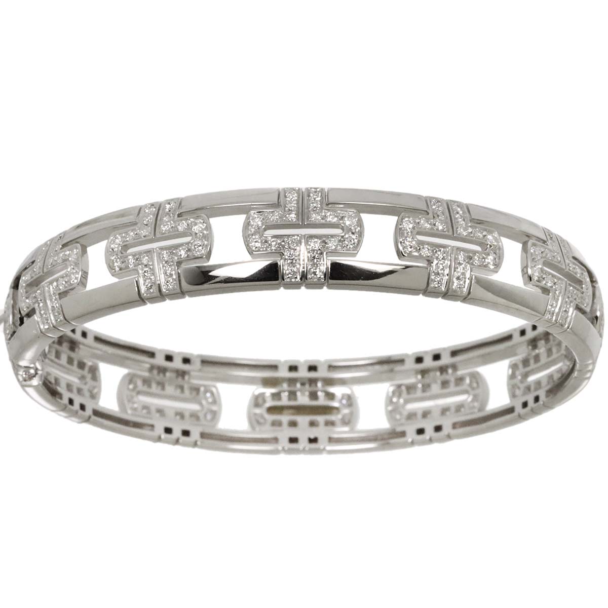 Parentesi Open Diamond Bracelet 18K White Gold 750