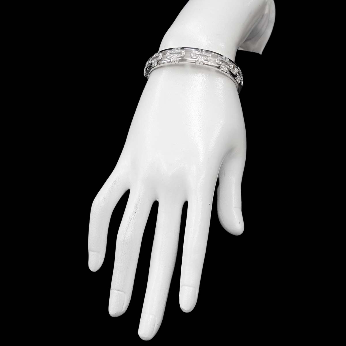 Parentesi Open Diamond Bracelet 18K White Gold 750