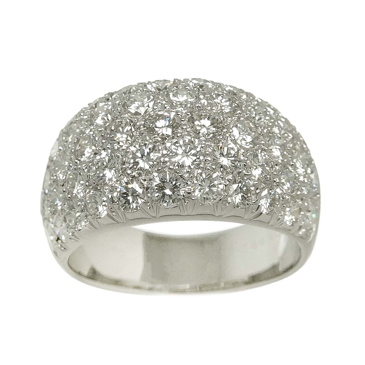 Pave Diamond Ring 18K WG 750 size5.5-5.75(US)