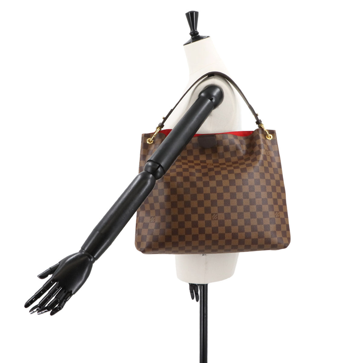Damier Graceful MM Shoulder Bag Ebene N44045 Purse