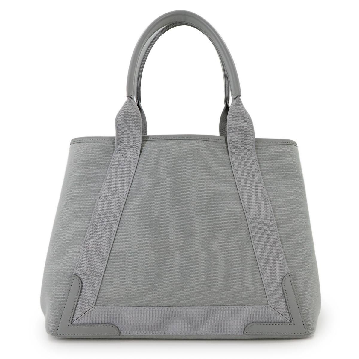 Navy Cabas M Tote Bag Canvas Leather Grey 581292 Purse