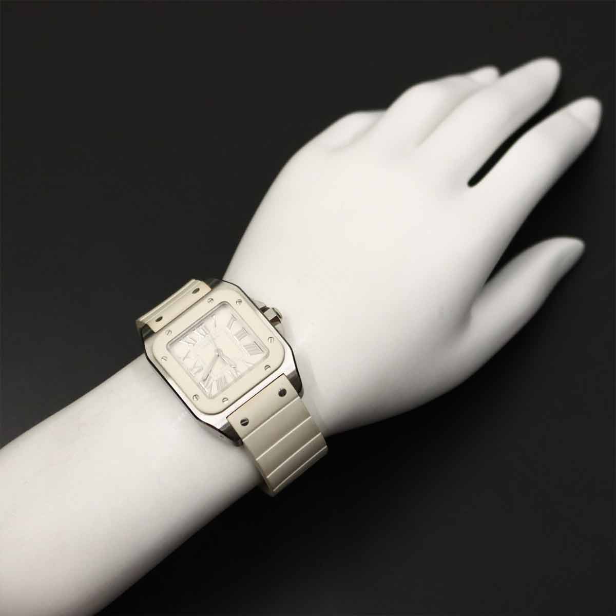 Santos 100MM W20122U2 Automatic White Dial Boys Watch