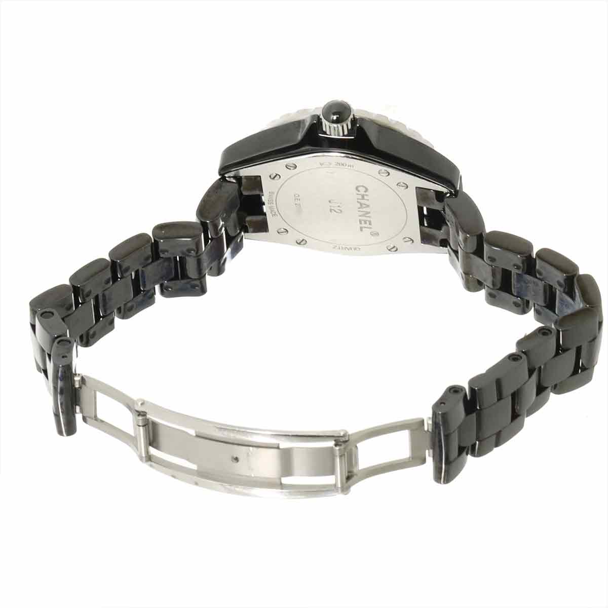 J12 H1625 12P Diamond Quartz Black Dial Ladies Watch