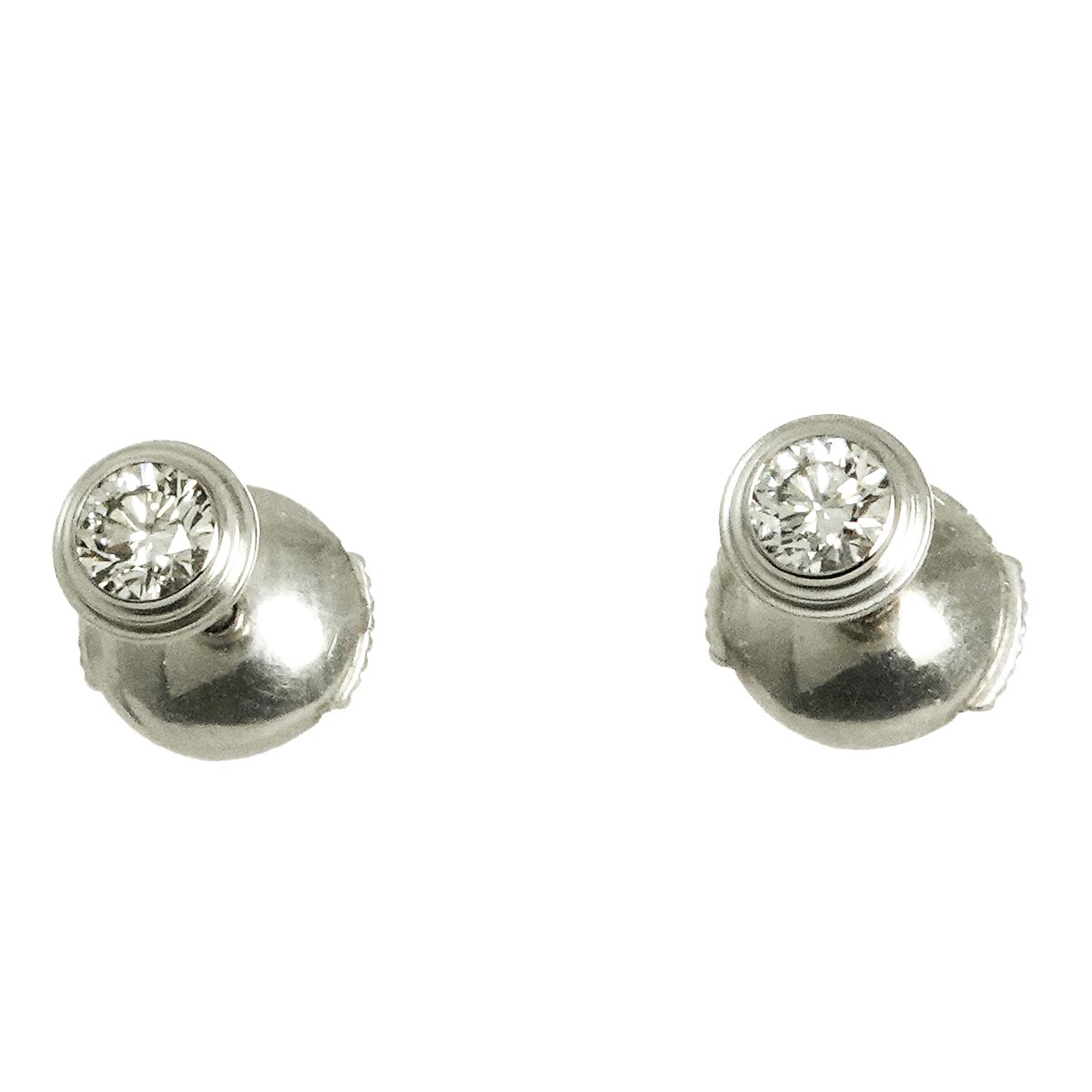 Damour MM Diamond Earrings Pierced 18K WG 750