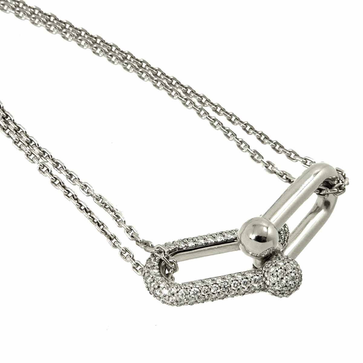 Hardware Diamond 0.74ct Necklace 18K White Gold 750