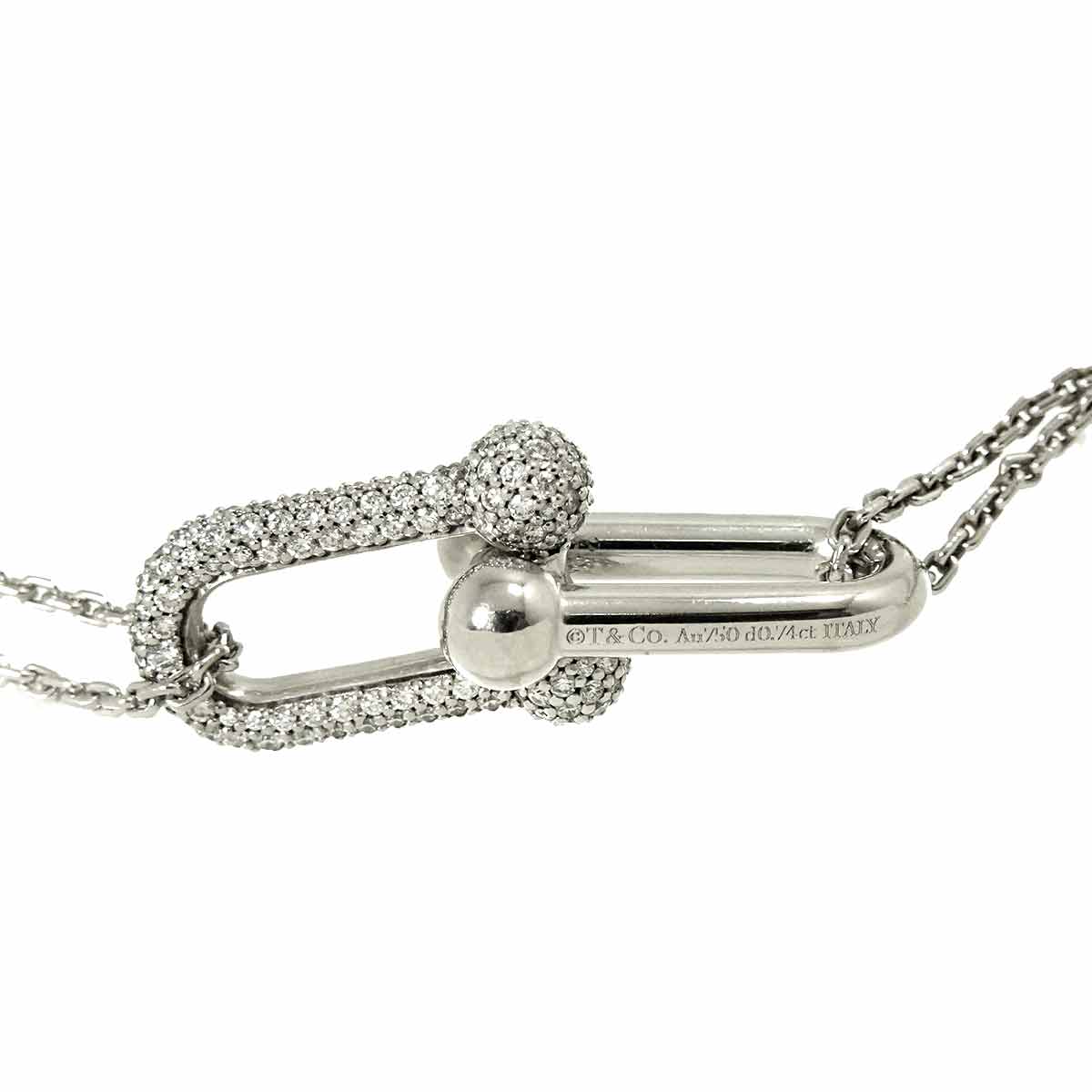 Hardware Diamond 0.74ct Necklace 18K White Gold 750