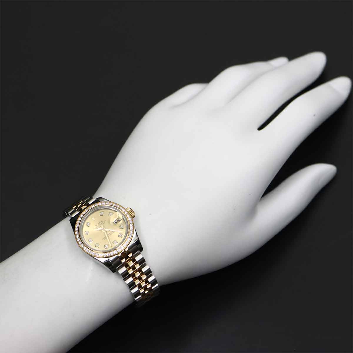 Datejust 179383G Serial G Diamond 750 YG Gold Dial Ladies Watch