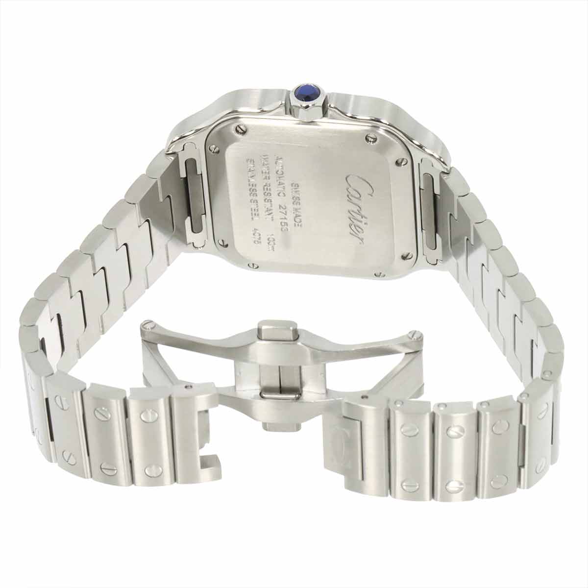 Santos De Cartier W4SA0006 Automatic Bazel Diamond Boys Watch