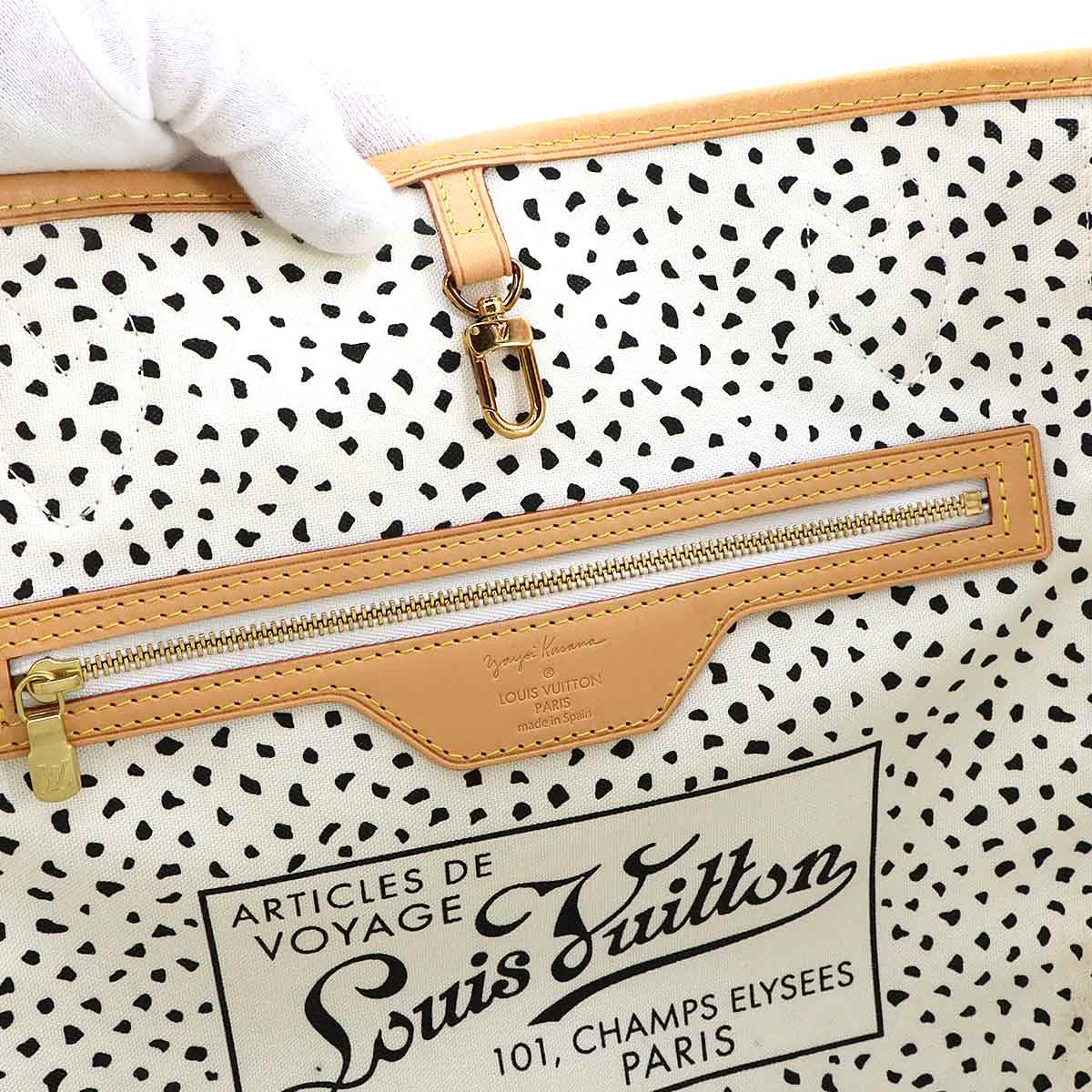 Monogram Wave Neverfull MM Tote Bag Yayoi Kusama M40684