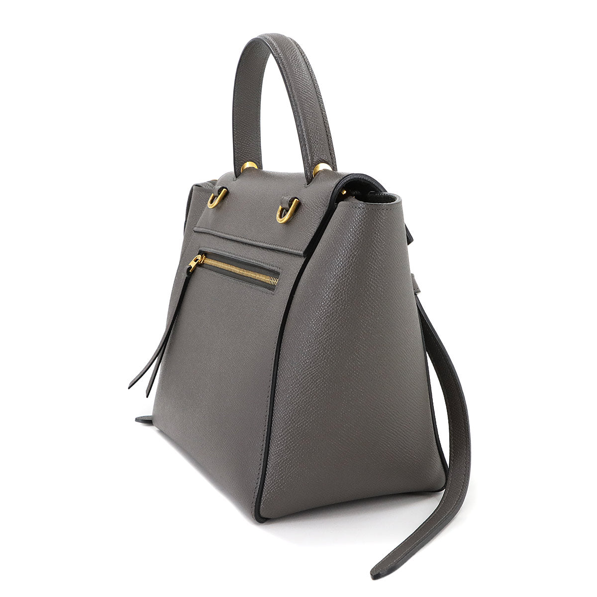 Belt Bag Micro 2way Hand Shoulder Bag Leather Gray 189153