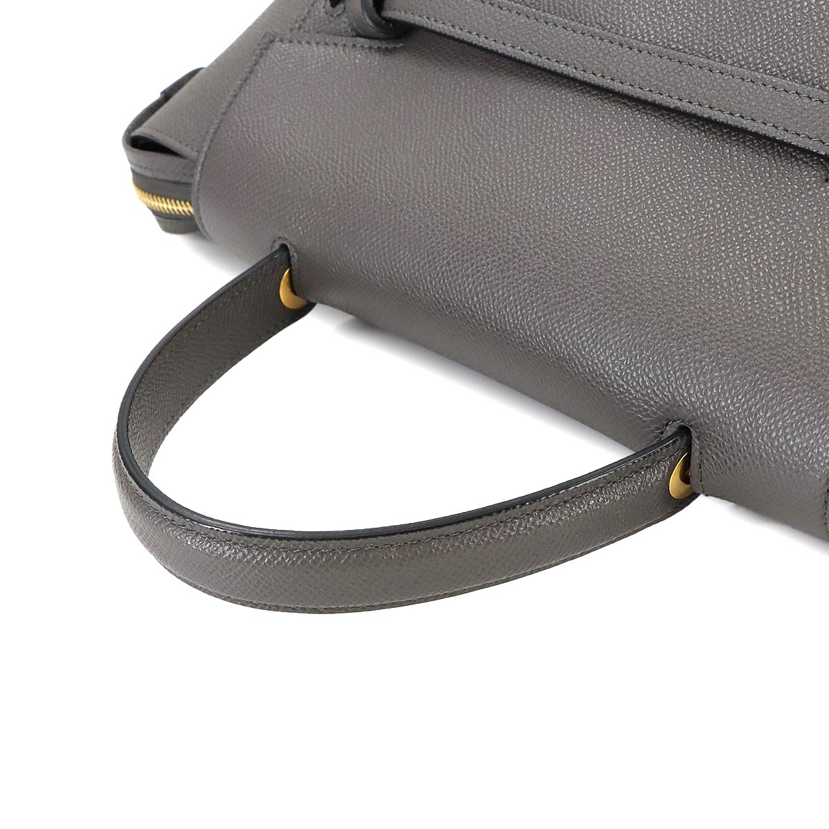 Belt Bag Micro 2way Hand Shoulder Bag Leather Gray 189153