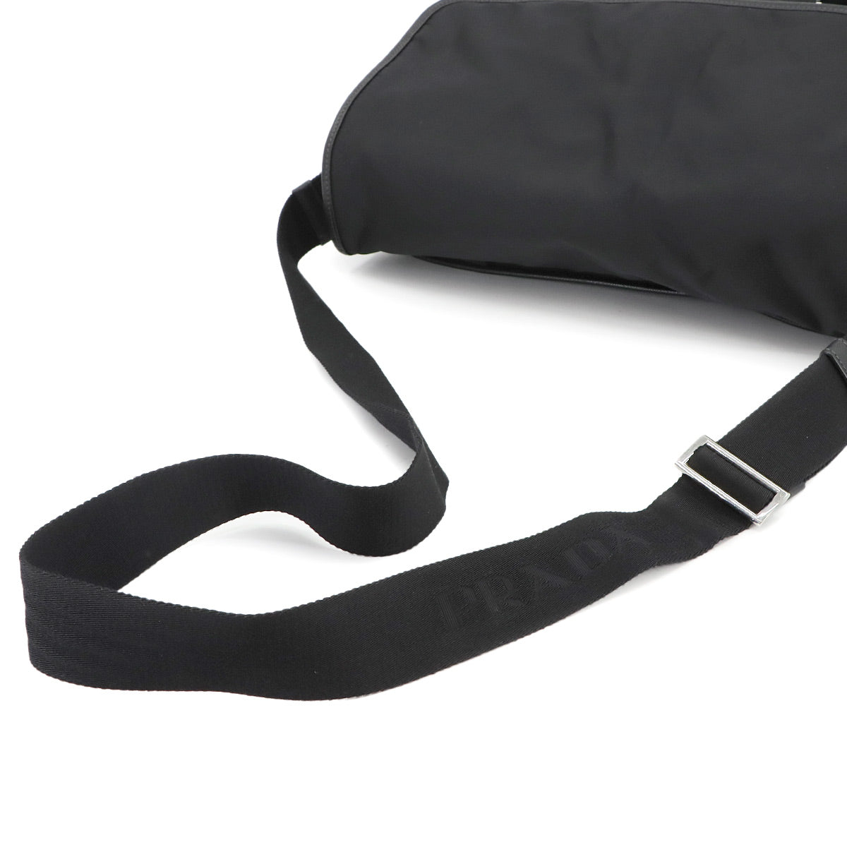 Shoulder Bag Nylon Saffiano Leather Nero 2VD793 Purse