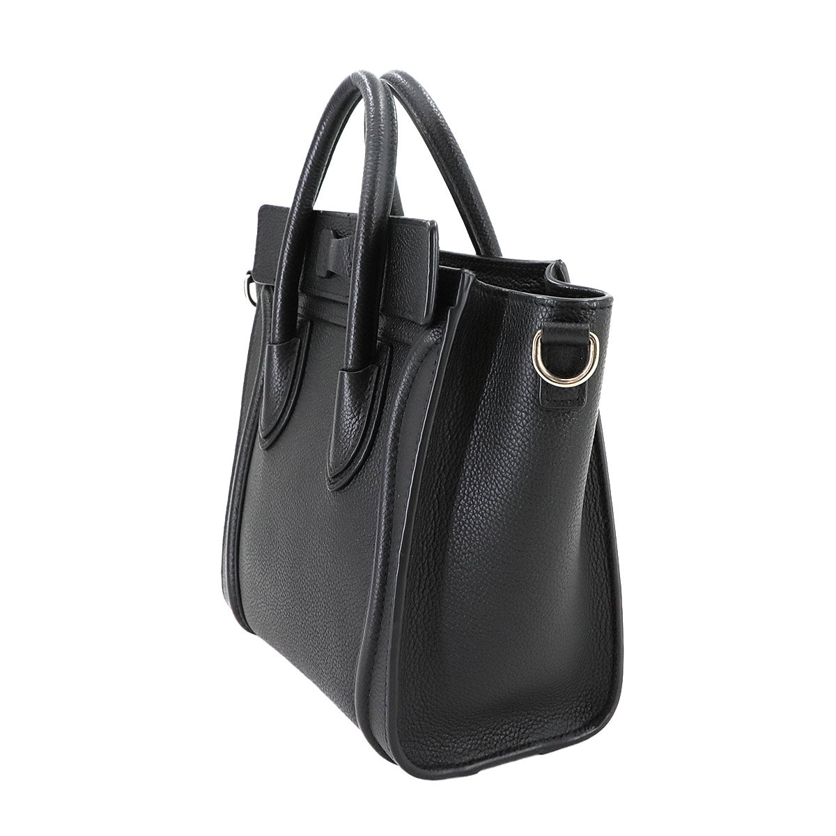 Luggage Nano Shopper Hand Shoulder Bag Leather Black 168243
