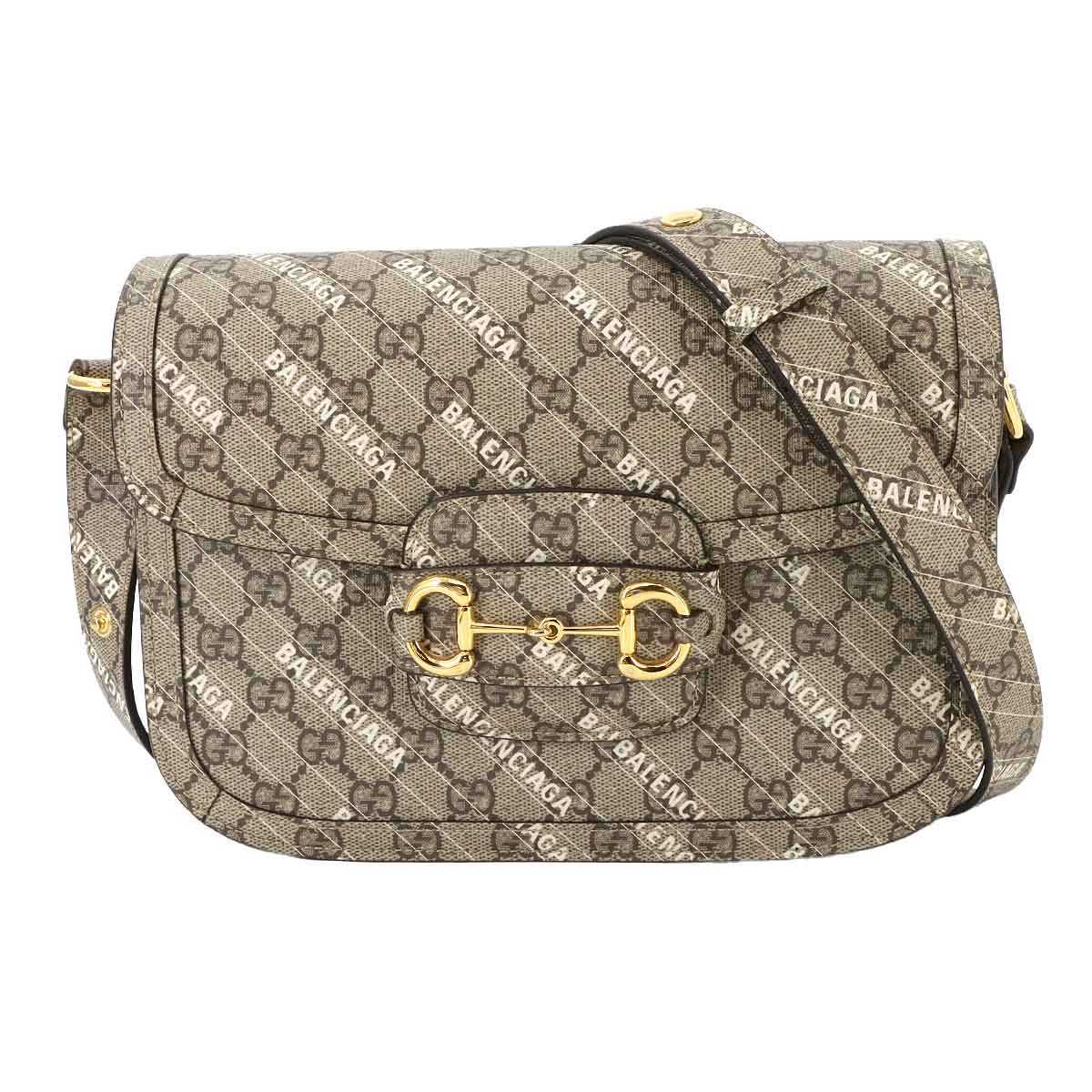 BALENCIAGA Hacker Horsebit 1955 Shoulder Bag GG Supreme 602204