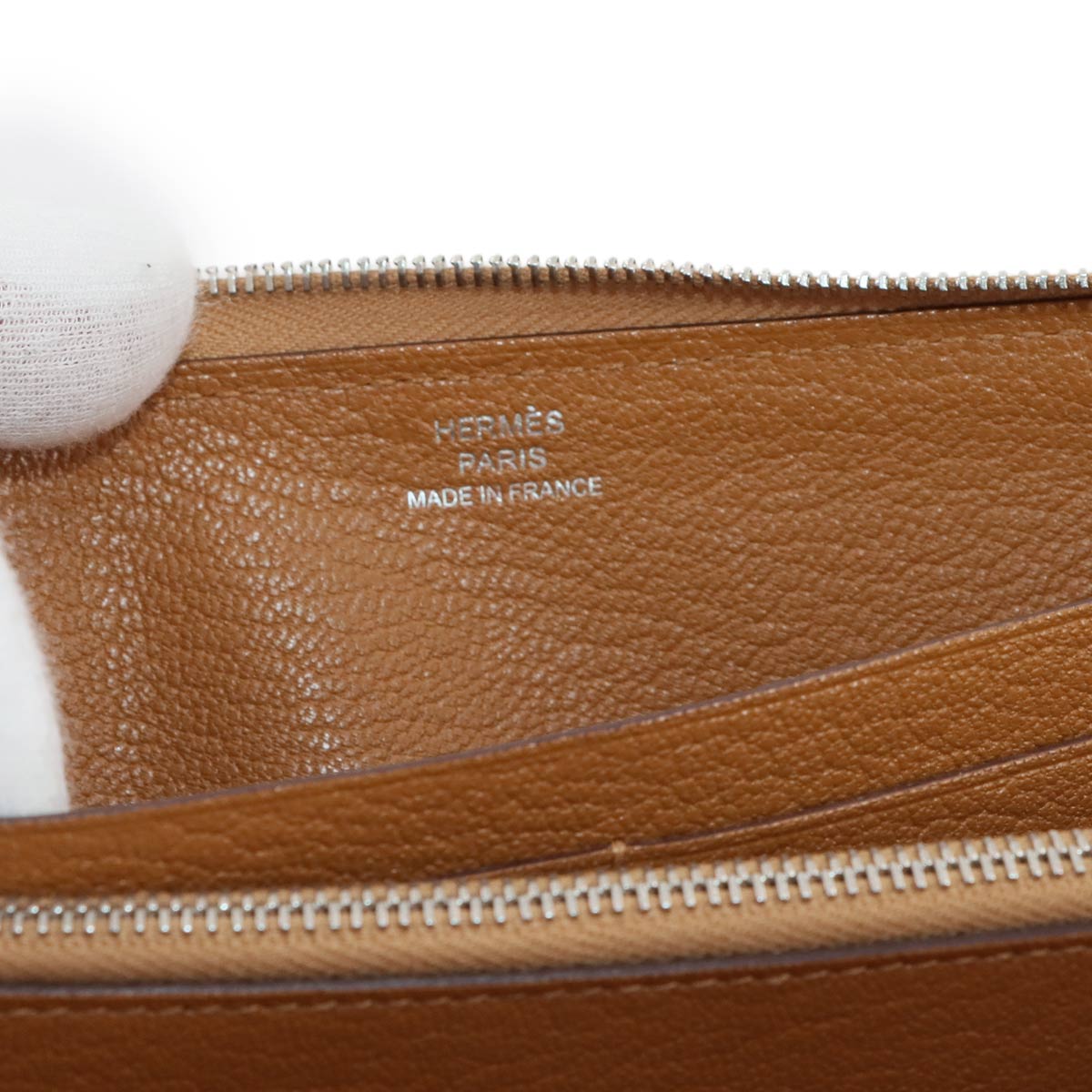 Azapp Long Classic Wallet Veau Togo Caramel
