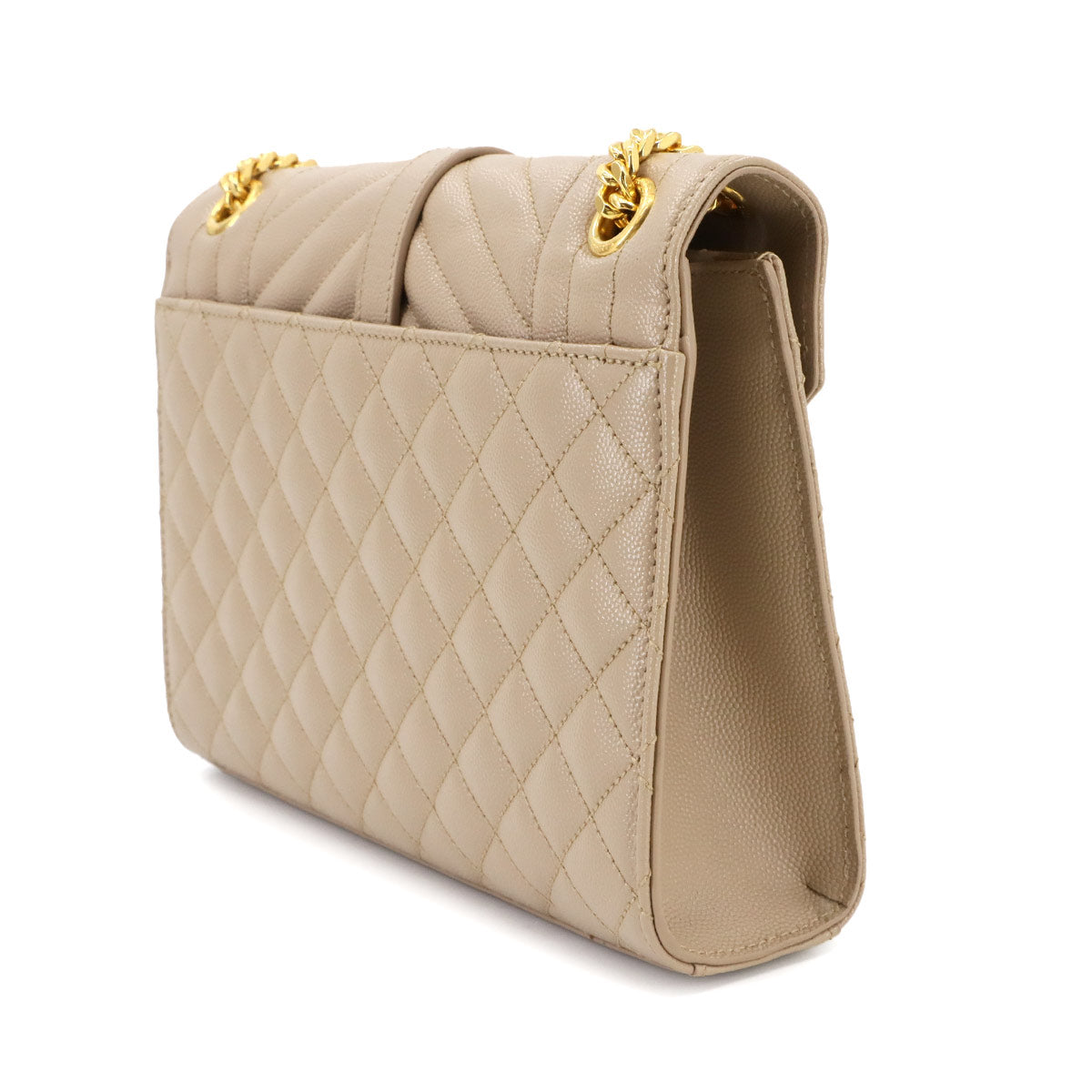 Envelope Medium Chain Shoulder Bag Leather 600185