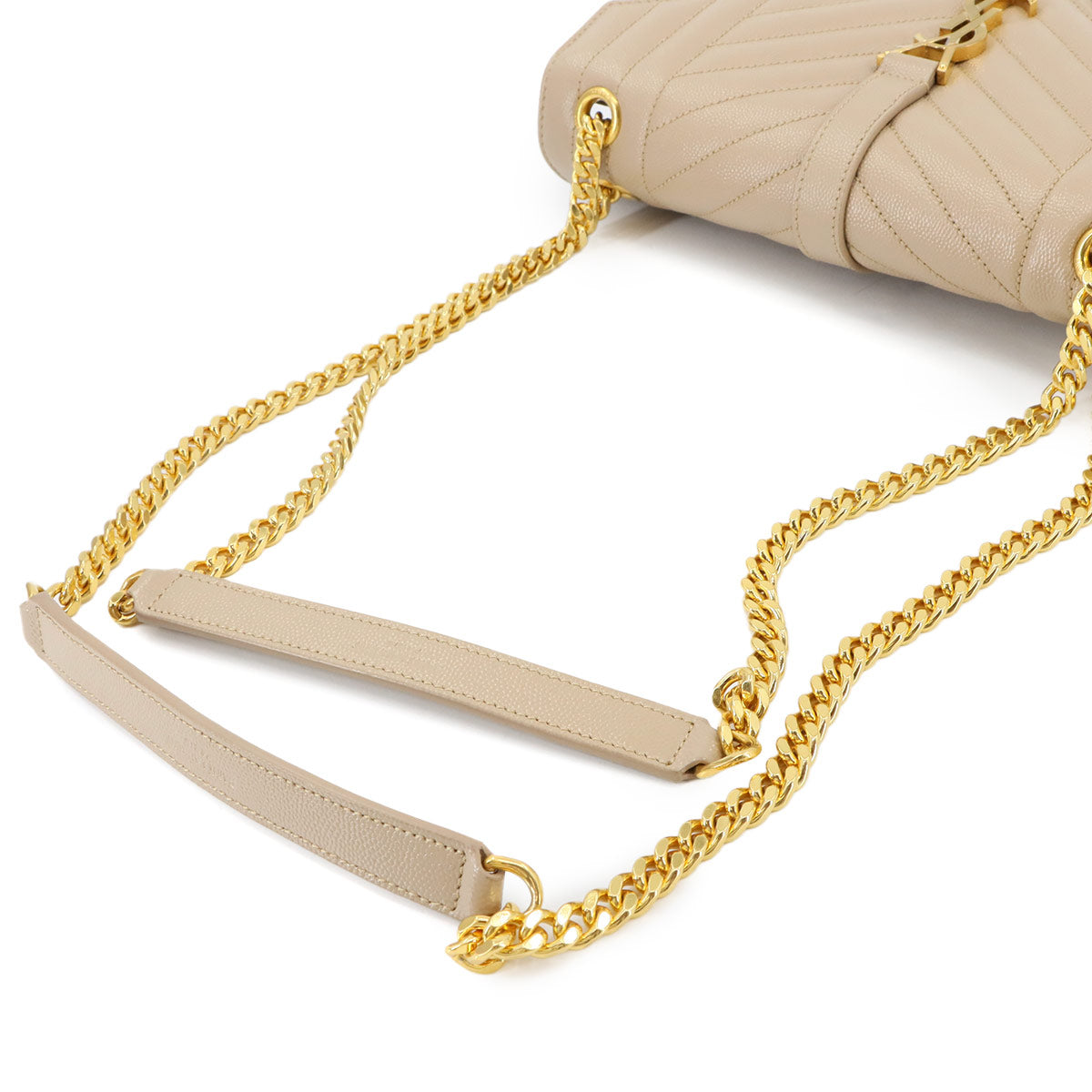 Envelope Medium Chain Shoulder Bag Leather 600185