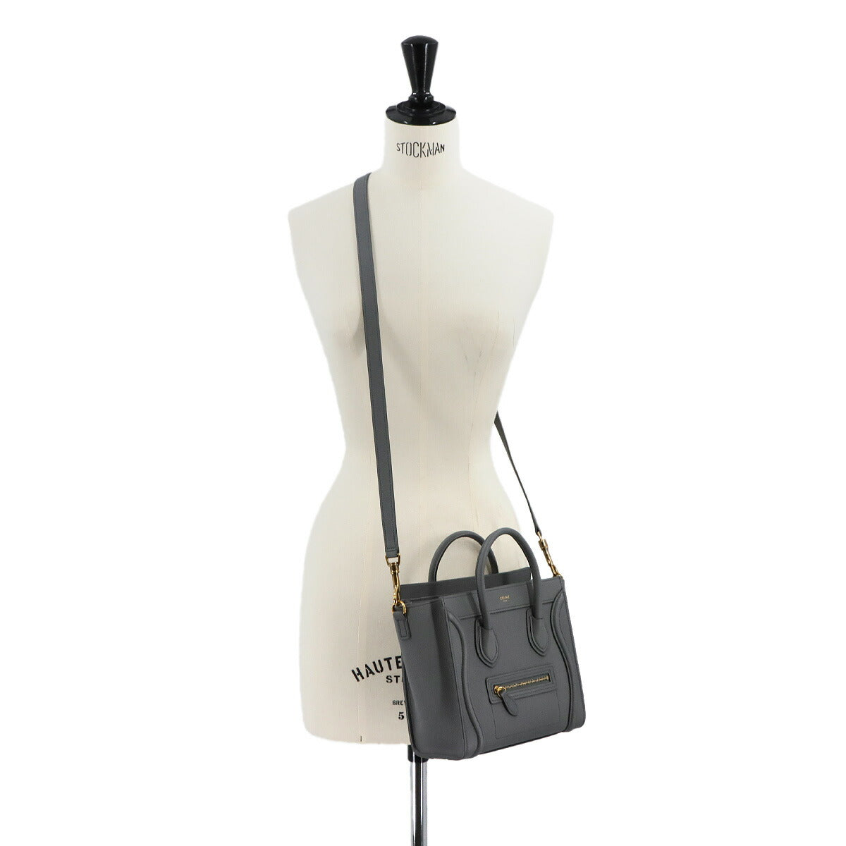 Luggage Nano Shopper 2way Hand Shoulder Bag Leather Kohl Gray