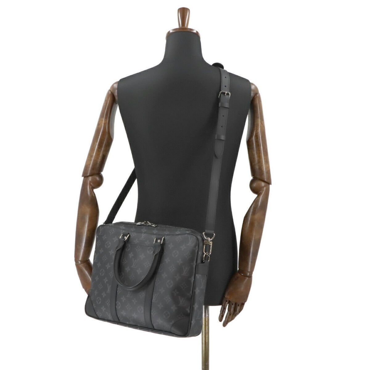 Monogram Eclipse Porte Documents Voyage PM Business Bag