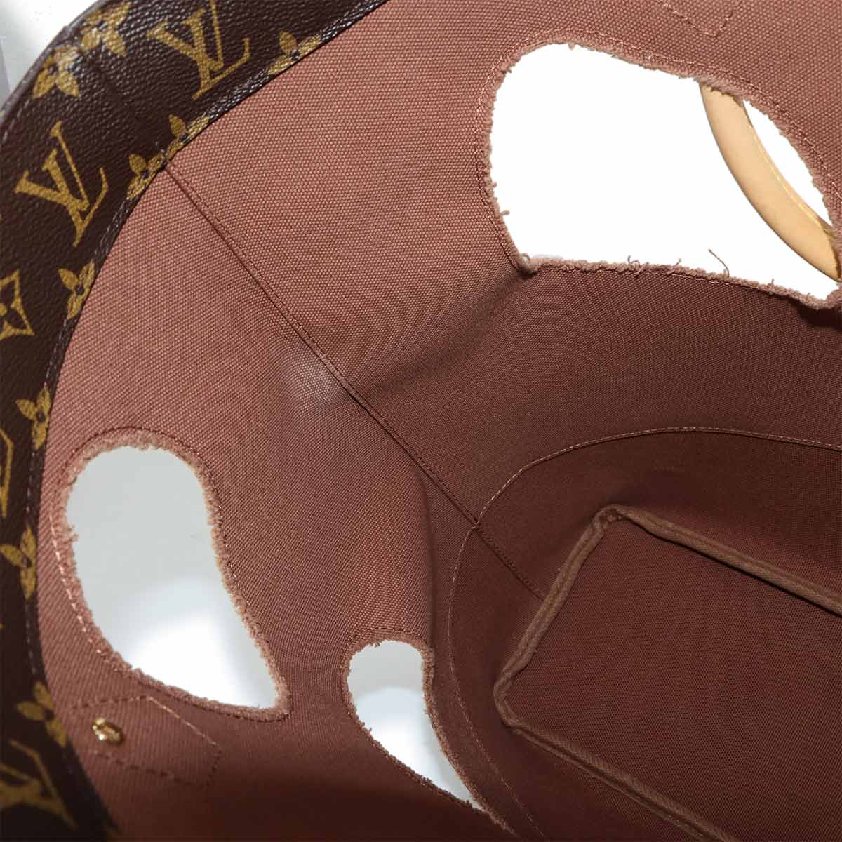 Monogram with Holes Tote Bag Rei Kawakubo Brown M40279