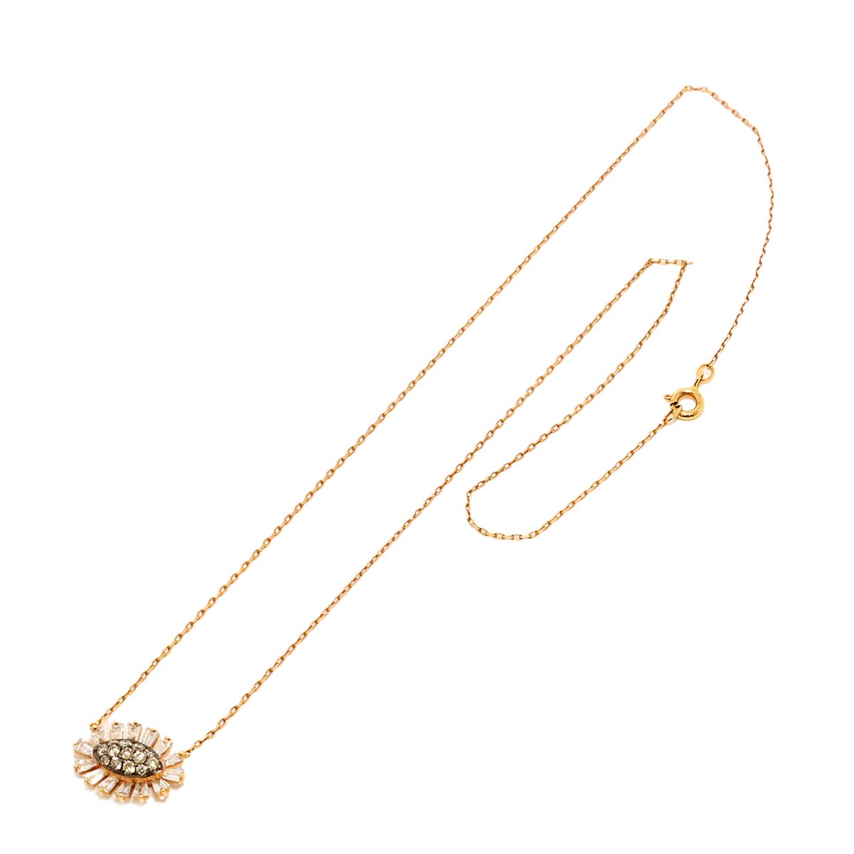 Diamond 0.54ct/0.23ct Necklace 18K Pink Gold 750