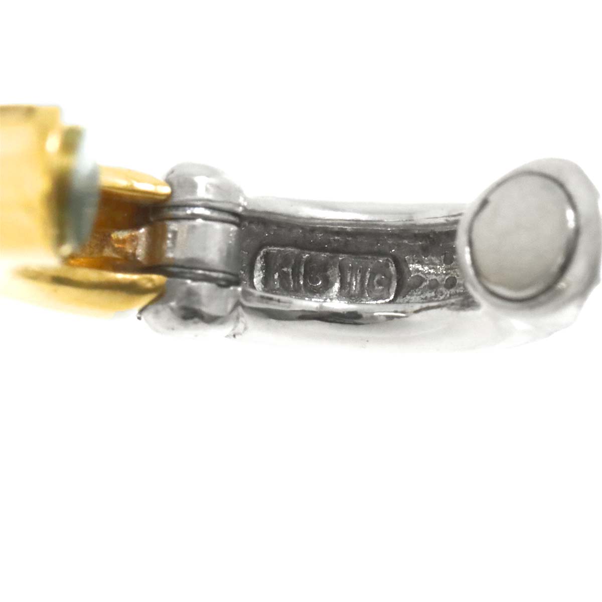 Earrings Clip-on 18K K18 YG WG 750